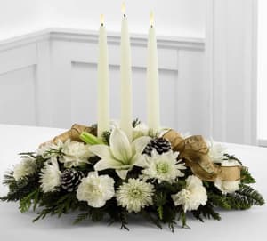 Glowing Elegance Centerpiece Flower Bouquet