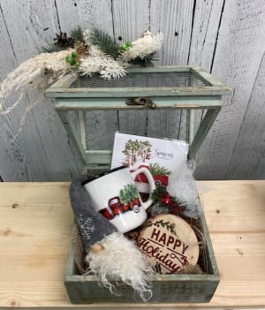 Large Christmas Coop Flower Bouquet