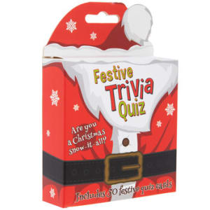 Festive Trivia Quiz Card Game - Stocking Stuffer Flower Bouquet