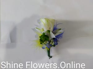 YELLOW N BLUE BOUT Flower Bouquet