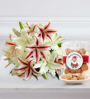 Holiday Enchantment Lily Bouquet Flower Bouquet