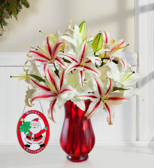 Candy Cane Lilies Flower Bouquet