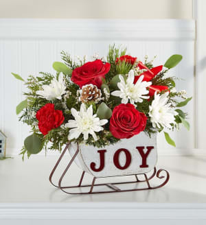 Dashing Through the Snow Sleigh™ Flower Bouquet