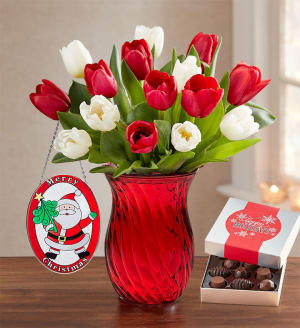 Holiday Tulips Flower Bouquet