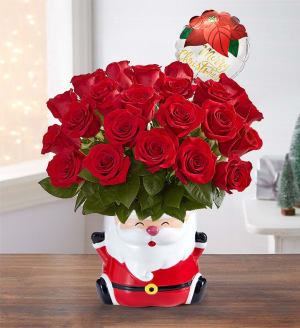 Let it Snow Red Roses Flower Bouquet