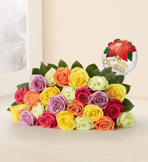 Holiday Lights Roses Flower Bouquet