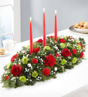 Season's Greetings™ Centerpiece Flower Bouquet