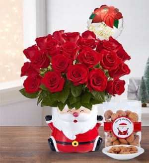 Let it Snow Red Roses Flower Bouquet