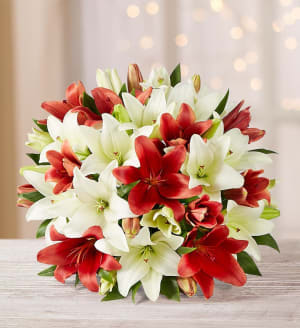 Holiday Lily Bouquet Flower Bouquet