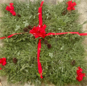 Grave Blanket - Double Flower Bouquet