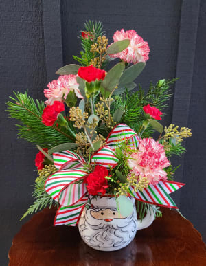 Santa Mug Flower Bouquet