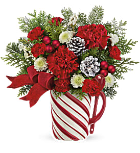 Festive Candy Cane Bouquet Flower Bouquet