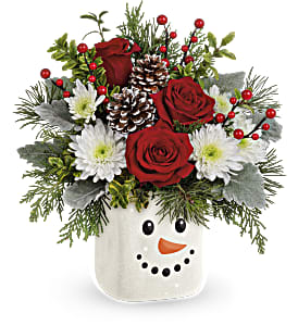 Smiling Snowman Bouquet Flower Bouquet