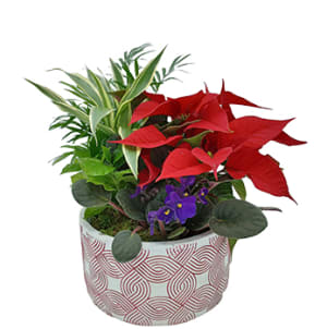 Christmas in Ceramic Flower Bouquet