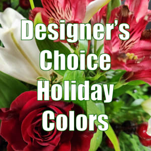 Holiday Colors Designers Choice Flower Bouquet