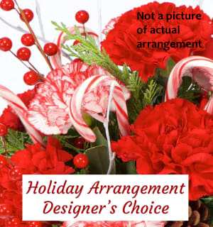 ARC-DCB (Basket) Designers Choice Holiday Theme Arrangement in a Basket Flower Bouquet