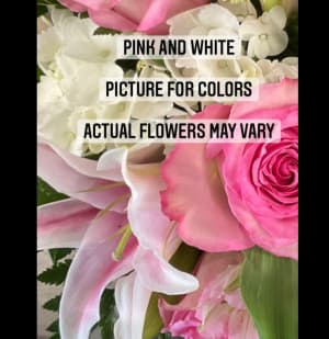 Florist Choice Pink and White Flower Bouquet