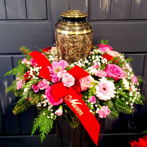 So Beautifully Lived Urn Surround Flower Bouquet