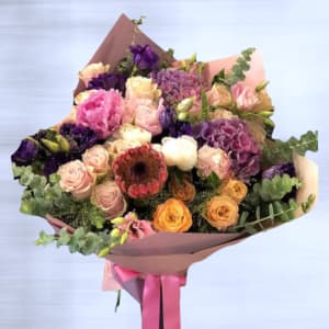 MIX EXOTIC FLOWERS WRAP Flower Bouquet
