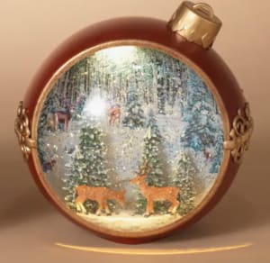 Lighted Musical Spinning Snow Globe 7.75"H Flower Bouquet