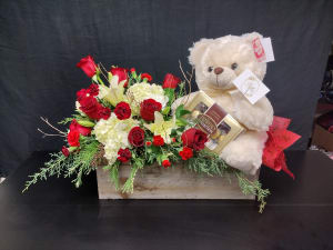  teddybear box Flower Bouquet