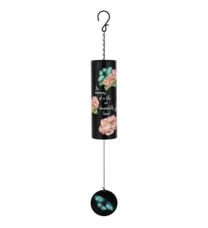 Beautifully Lived Cylinder Gong Wind Chime With Stand Flower Bouquet