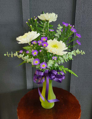 Violet Burst Bud Vase Flower Bouquet