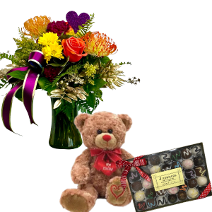 Beary Exotic Flower Bouquet