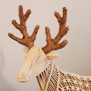 Macrame Reindeer Flower Bouquet