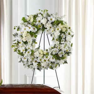 Faithful Wishes Wreath Flower Bouquet