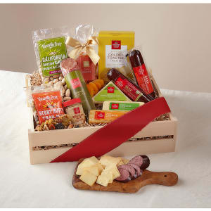 Meat & Cheese Charcuterie Gift Basket Flower Bouquet