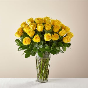 Long Stem Yellow Rose Bouquet Flower Bouquet