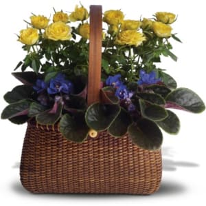 Garden To Go Basket Flower Bouquet