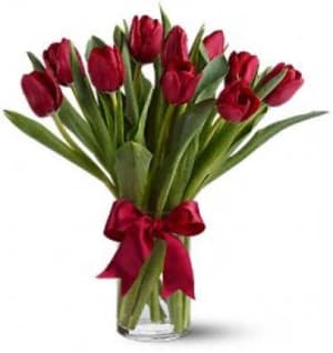 Radiantly Red Tulips Flower Bouquet