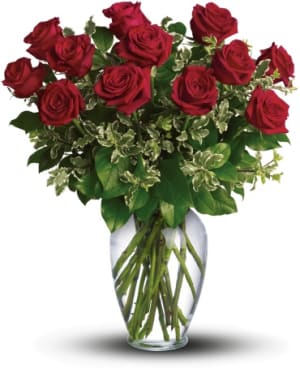 Always on My Mind - Long Stemmed Red Roses Flower Bouquet