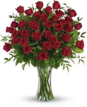 Three Dozen Red Roses Flower Bouquet