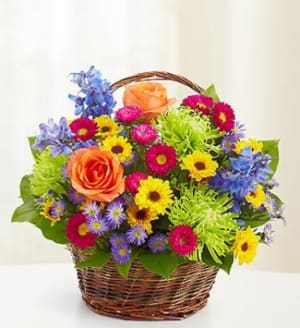 Beautiful Basket Flower Bouquet