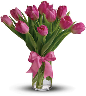 Precious Pink Tulips Flower Bouquet