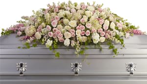 Always Adored Casket Spray Flower Bouquet