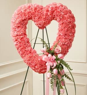 Pink Open Heart Flower Bouquet