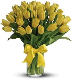 Sunny Yellow Tulips Flower Bouquet