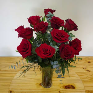 Dozen Red Roses Flower Bouquet