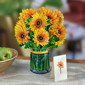 Sunflower Pop-Up Greeting Card Flower Bouquet