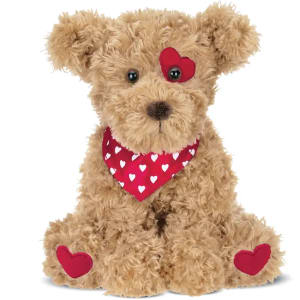 Fluffy Heart Dog Stuffed Animal Flower Bouquet