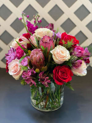 Valentine's Bright + Bold Flower Bouquet