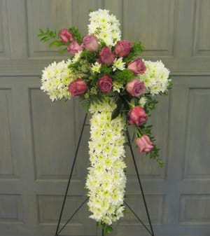 Sympathy Cross 703 Flower Bouquet