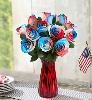 Kaleidoscope Roses, Red, White & Blue
