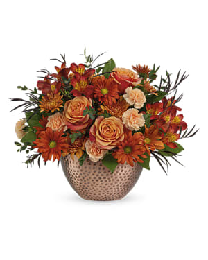 Teleflora's Copper Beauty Centerpiece Flower Bouquet