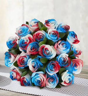 Kaleidoscope Roses, Red, White & Blue

