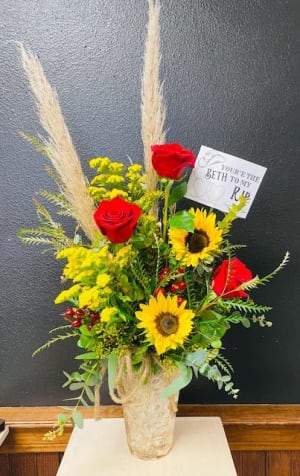 Sunflower & Roses Special Flower Bouquet